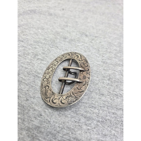 Antique Victorian Edwardian Sterling Silver LF Signed Womens Belt Buckle Pin main image 7